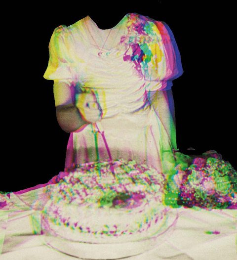 Tarta nupcial en anaglifo